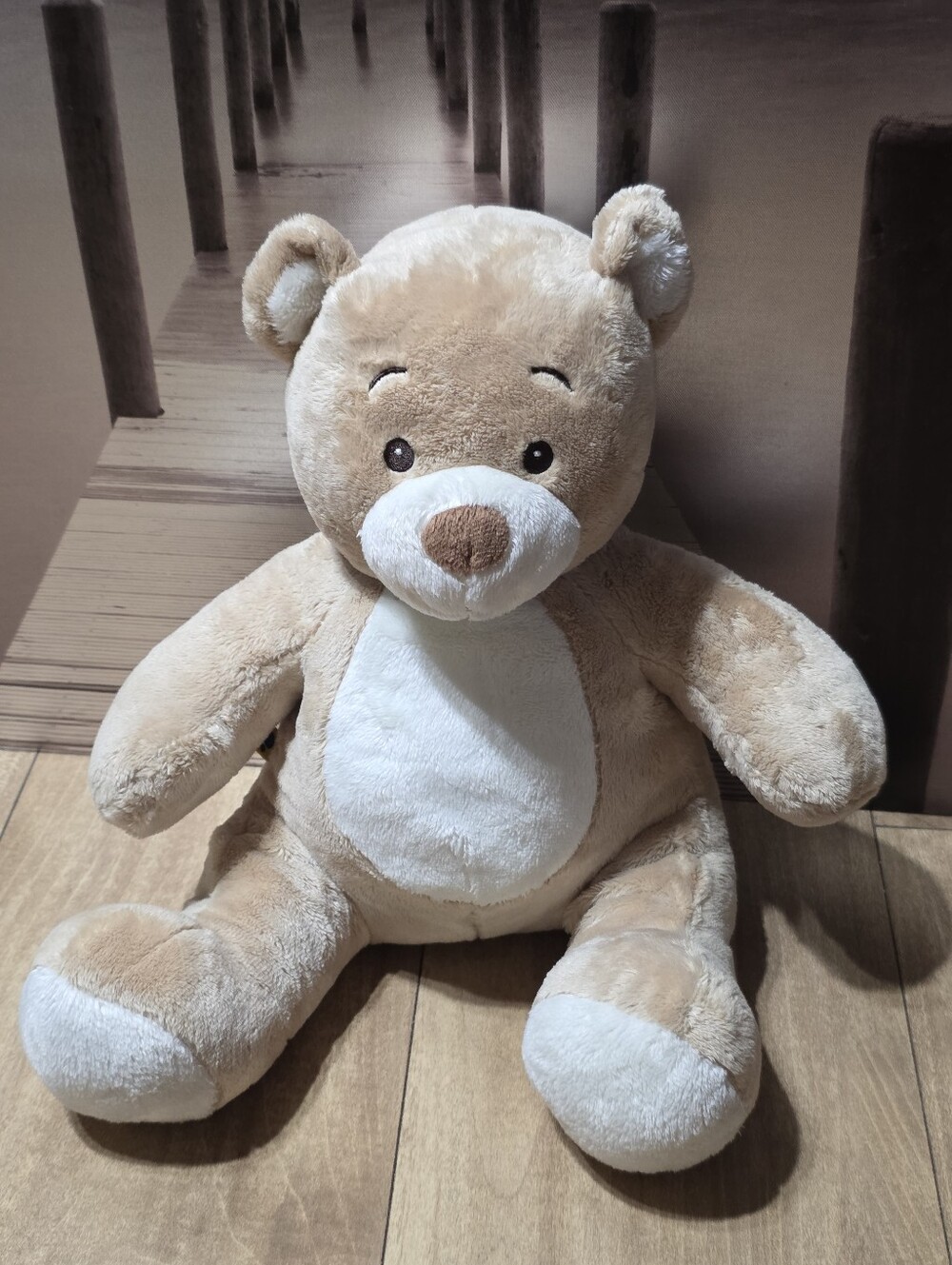 Build A Bear  Beige Teddy Bear Allergy & Asthma Friendly Velvet Hugs Plush